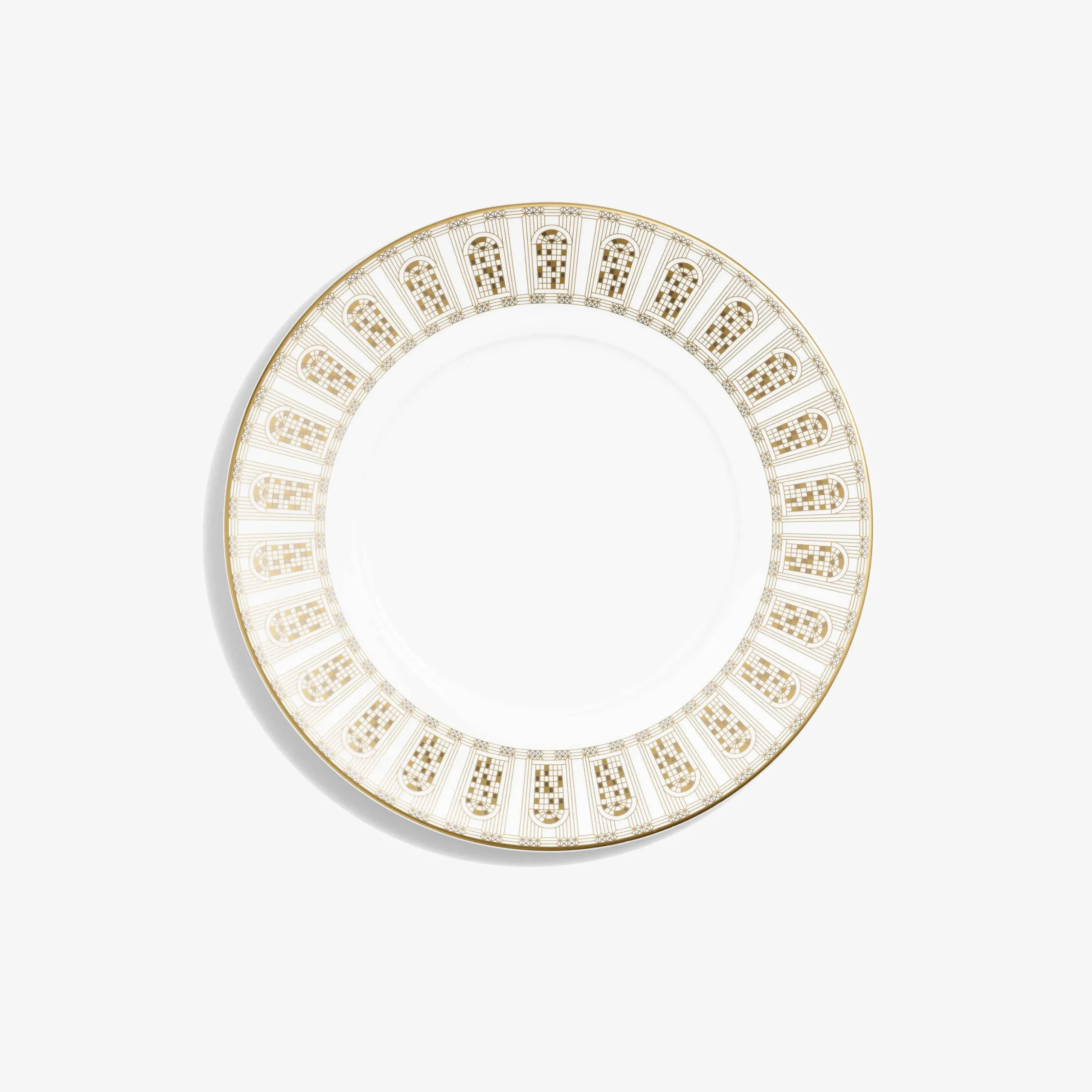 Arcadia Gold & Platinum Dessert Plate, Set of 2