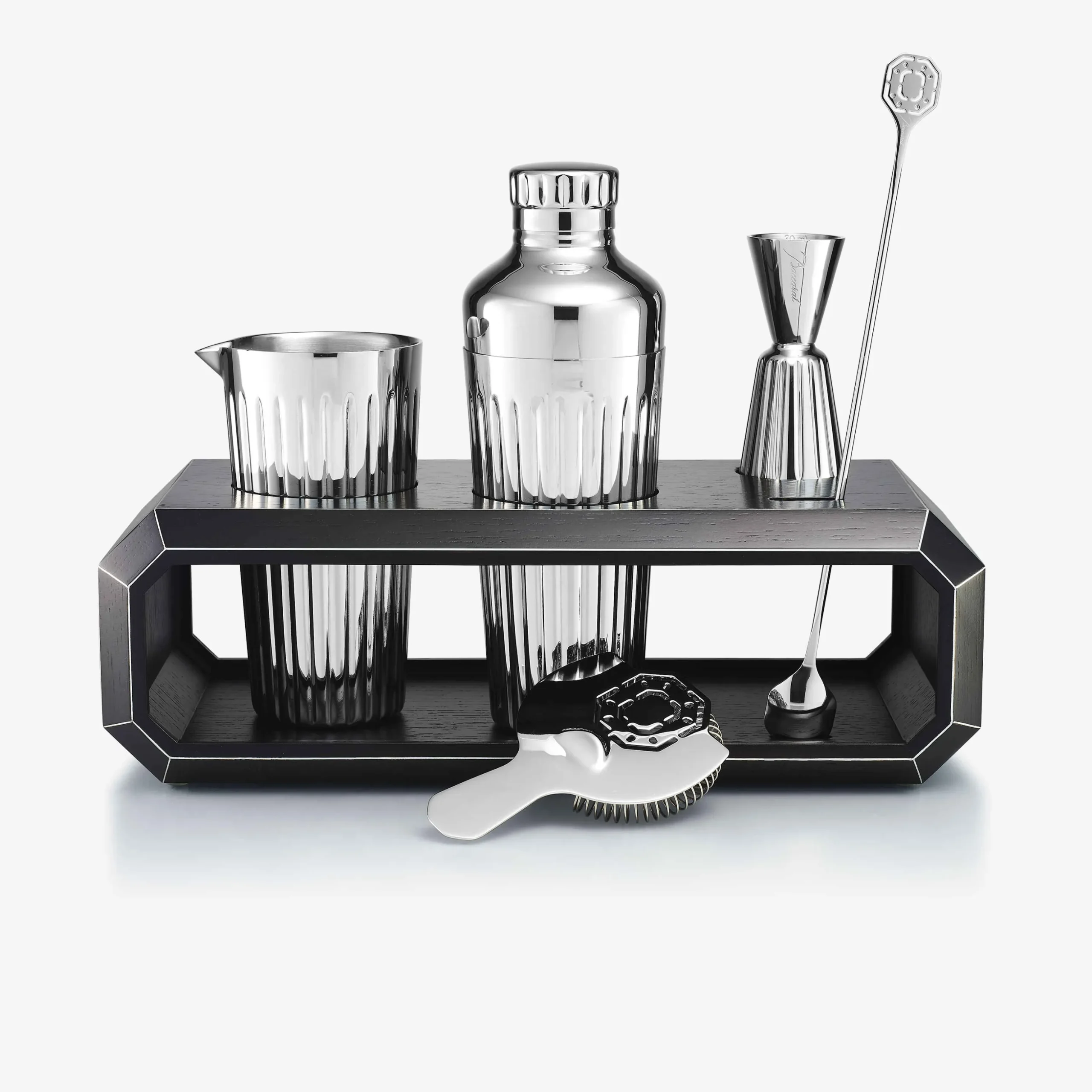 Octogone Bar Accessory Case Natural Oak