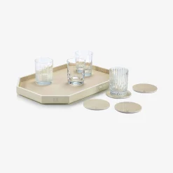 Octogone Tray M & Coaster X4 & 4 Elements Tumblers Set | Baccarat United States